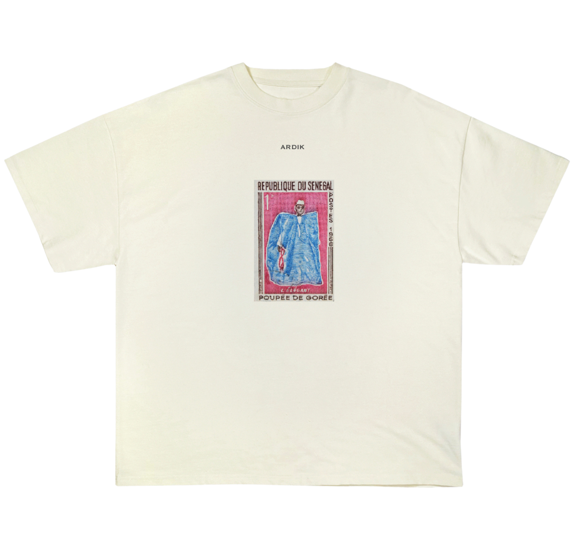 Senegal graphic t in cream