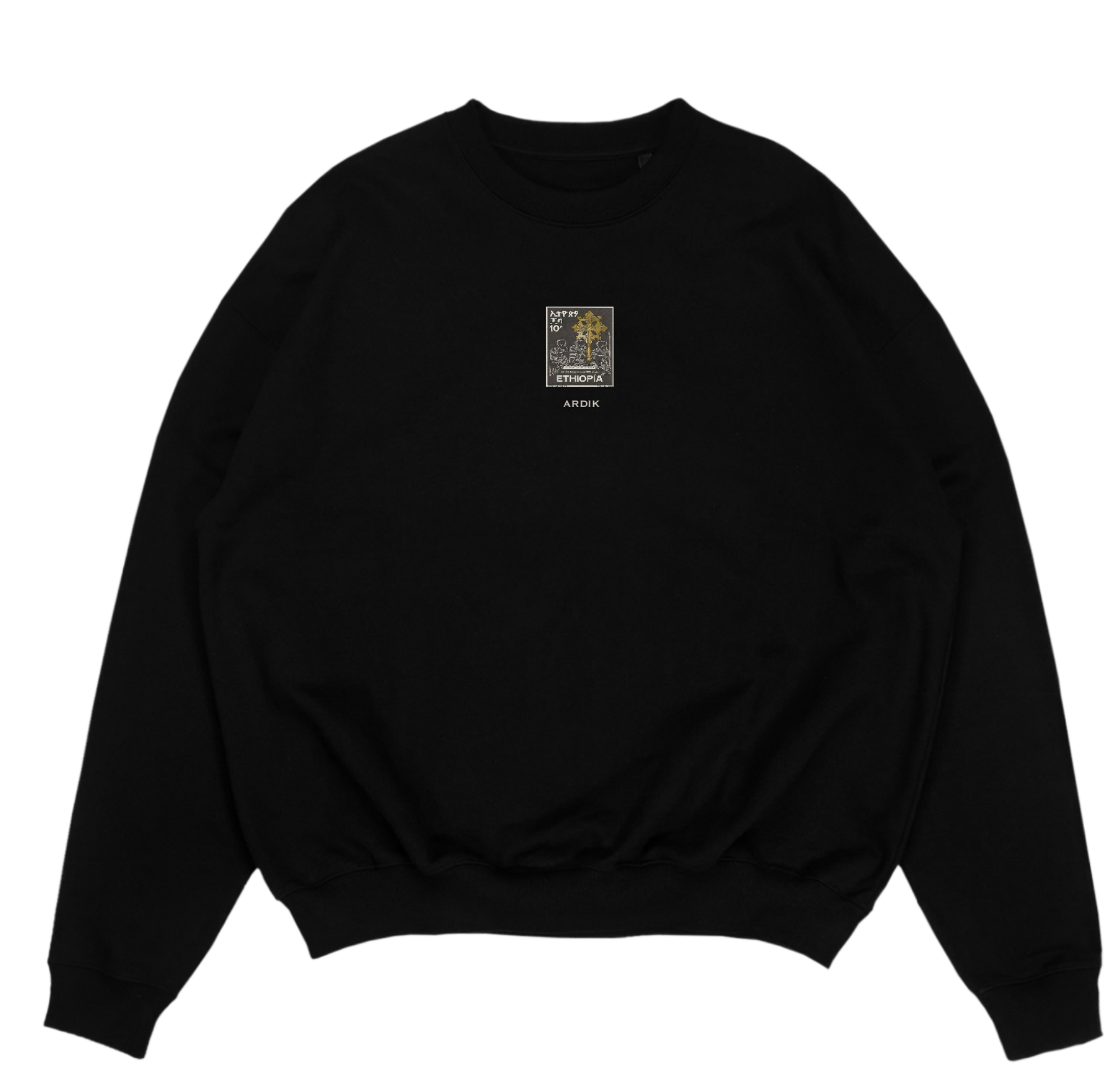 Ethiopia graphic crewneck in black