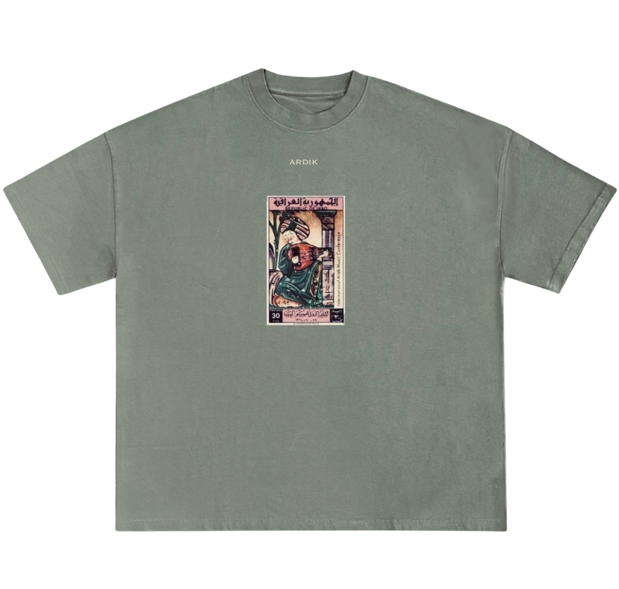 Iraq graphic T in khaki green